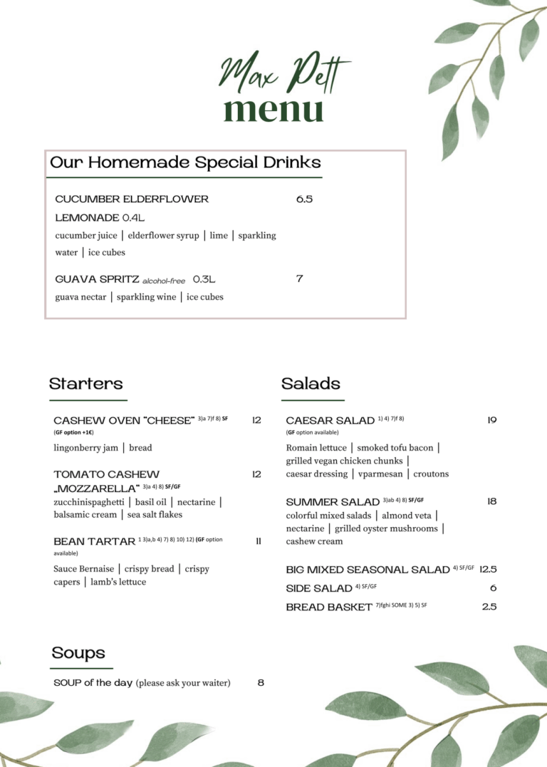 Max Pett Menu english 1