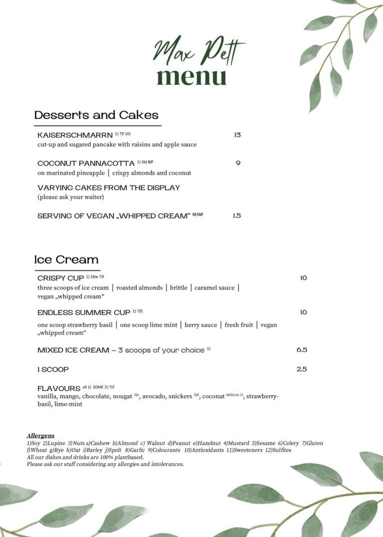 Max Pett Menu 3